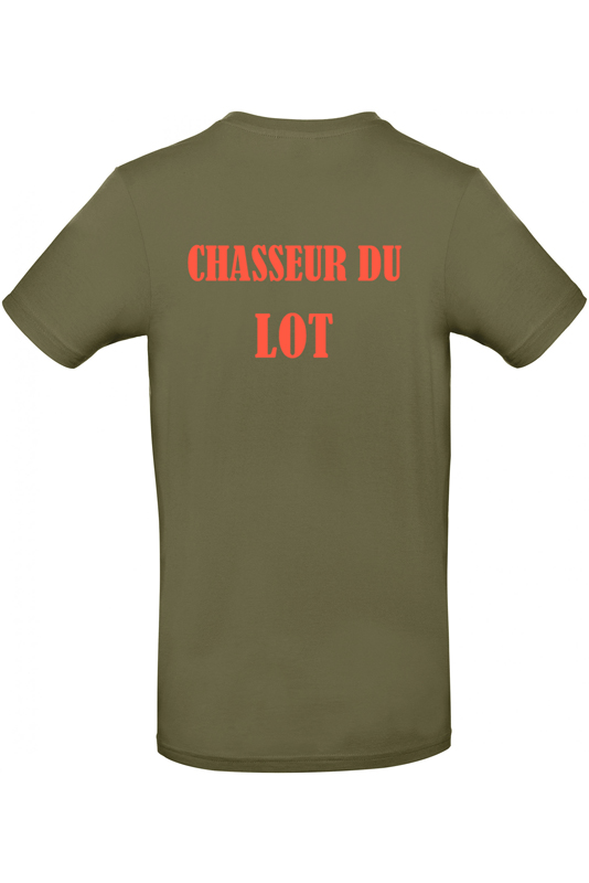 TEE SHIRT CHASSEUR DU LOT DOS KAKI